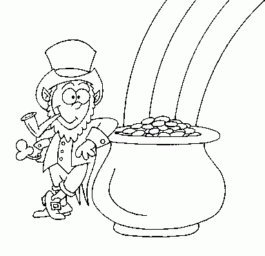 pot of gold coloring page - coloring.com