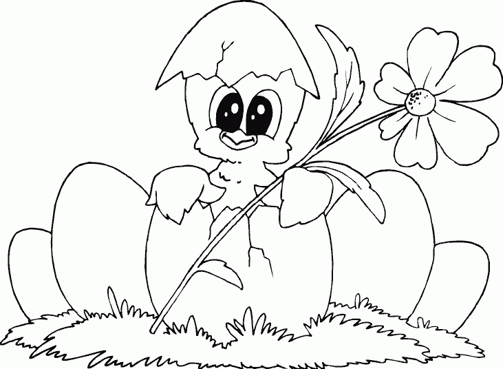 easter baby chicks coloring pages - photo #12