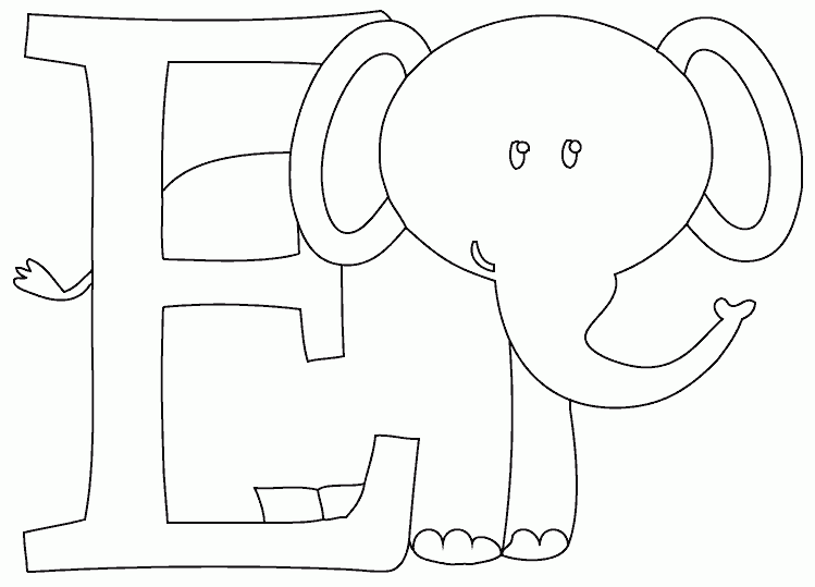 e is for coloring pages - photo #13