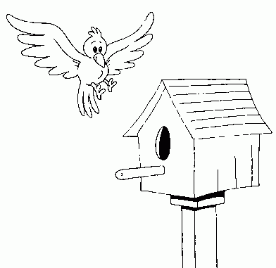 Dltk Coloring Pages on Birdhouse Coloring Page   Coloring Com