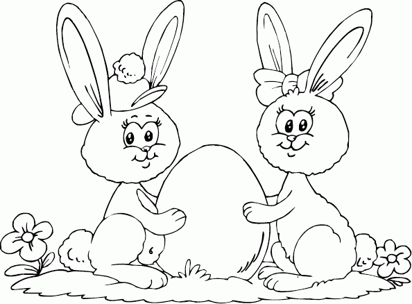 boy easter bunny coloring pages