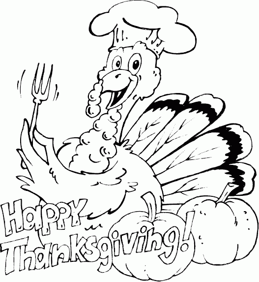 HAPPY THANKSGIVING turkey coloring page - Coloring.com