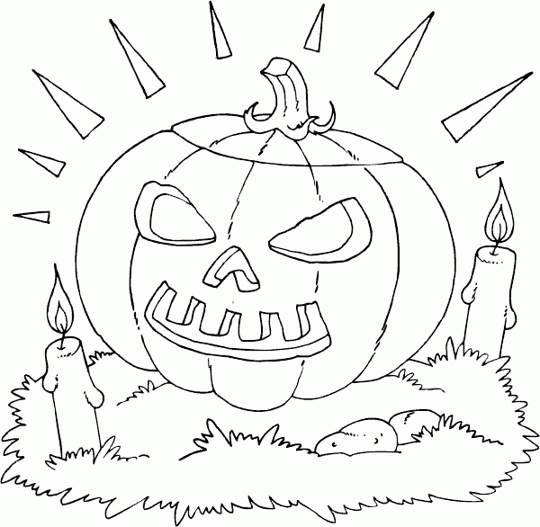 jack o lantern coloring pages - photo #29