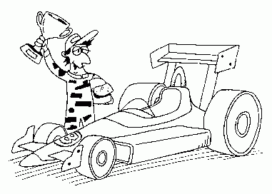Race Car Driver Coloring Pages