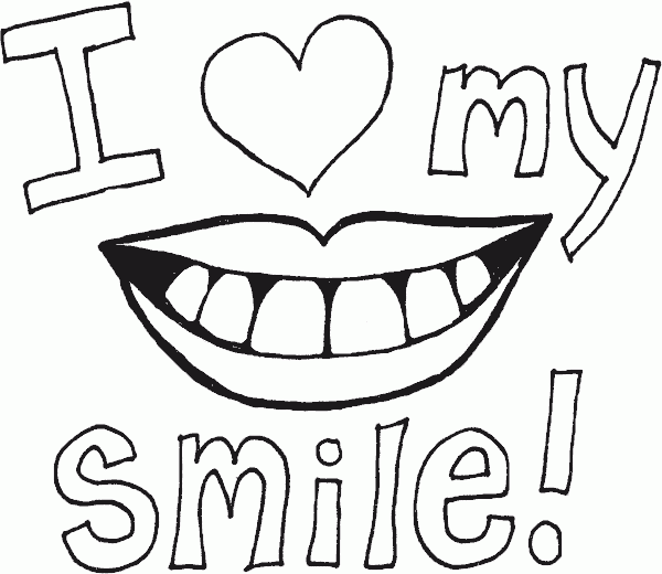 Smile Coloring Page - Coloring.com