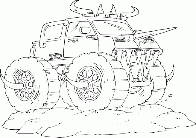 vicious monster truck coloring page - coloring.com
