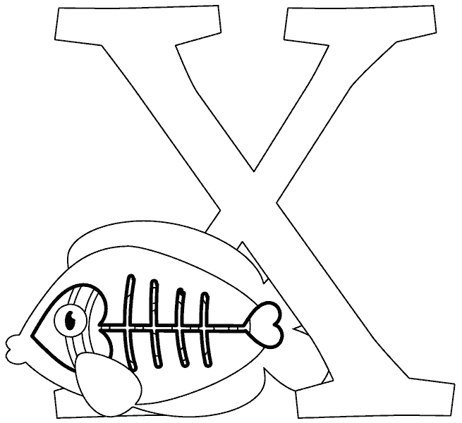 x is for x ray coloring pages - photo #35
