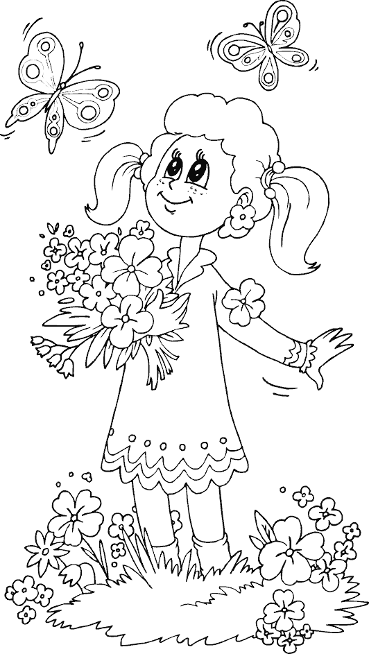 coloring pages of flowers and butterflies. free coloring pages of flowers