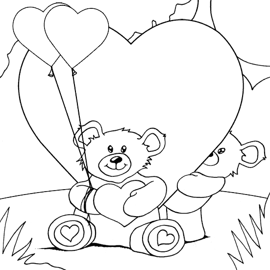 teddy bears and hearts