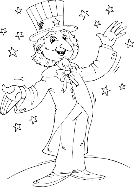 uncle sam coloring pages free - photo #17