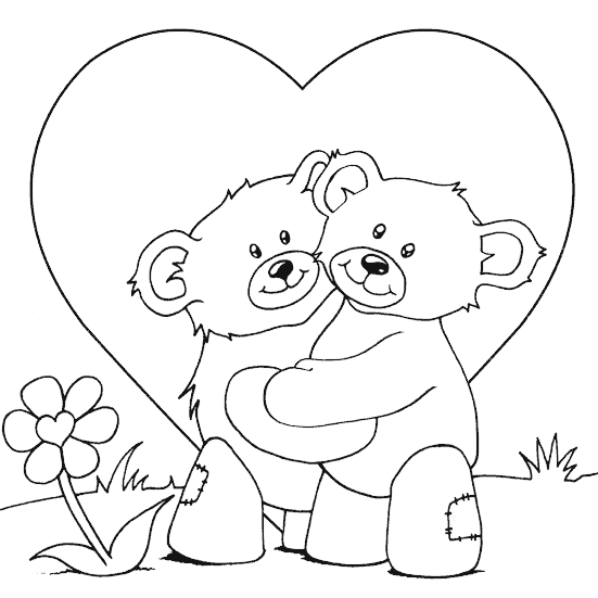 i love you teddy bear coloring pages - photo #34