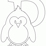 free printable P is for Penguin page