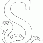 free printable S is for Snake page