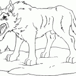 free printable angry wolf page