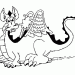free printable angry dragon page