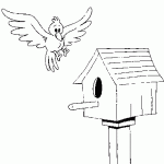 free printable birdhouse page