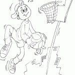 free printable boy about to dunk page