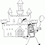 free printable castle and princess page