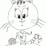 free printable cat with big head page