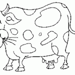 free printable cow page