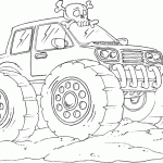 free printable desert monster truck page