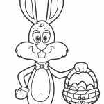 free printable Easter Bunny with his basket page