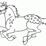 free printable jumping horse page