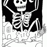free printable skeleton dance page