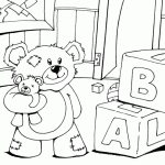 free printable nursery teddy bear page