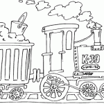 free printable old fashioned locomotive page