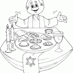 free printable Passover dinner page