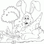 free printable rabbit big carrot page