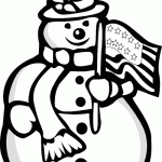free printable snowman page