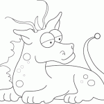 free printable cute dragon page