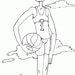 free printable tall basketball player page