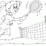 free printable tennis girl page