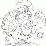 free printable turkey chef page