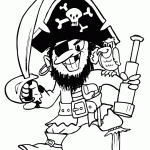 free printable pirate captain page