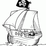 free printable pirate ship page