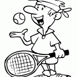 free printable tennis guy page