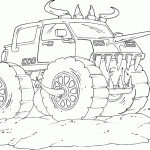 free printable vicious monster truck page