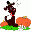 dog with pumpkins thumbnail colored picture