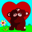 teddy bears cuddling thumbnail colored picture