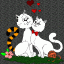 two cats sweethearts thumbnail colored picture