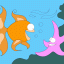fish and starfish thumbnail colored picture