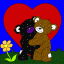 teddy bears cuddling thumbnail colored picture