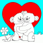 teddy bears cuddling thumbnail colored picture