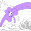 clover rainbow thumbnail colored picture
