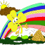 clover rainbow thumbnail colored picture