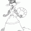 cat dressed up in gown thumbnail colored picture
